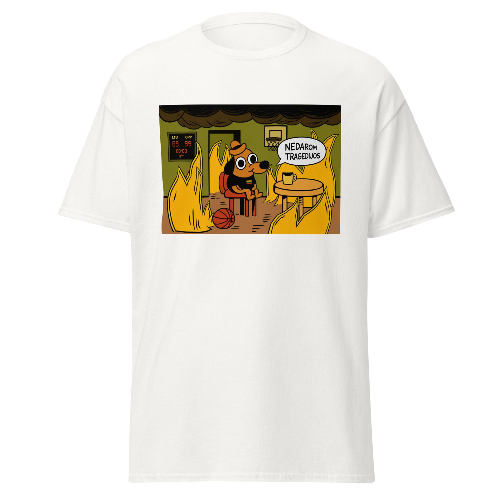 „Nedarom tragedijos“ grafiniai unisex marškinėliai - Image 3
